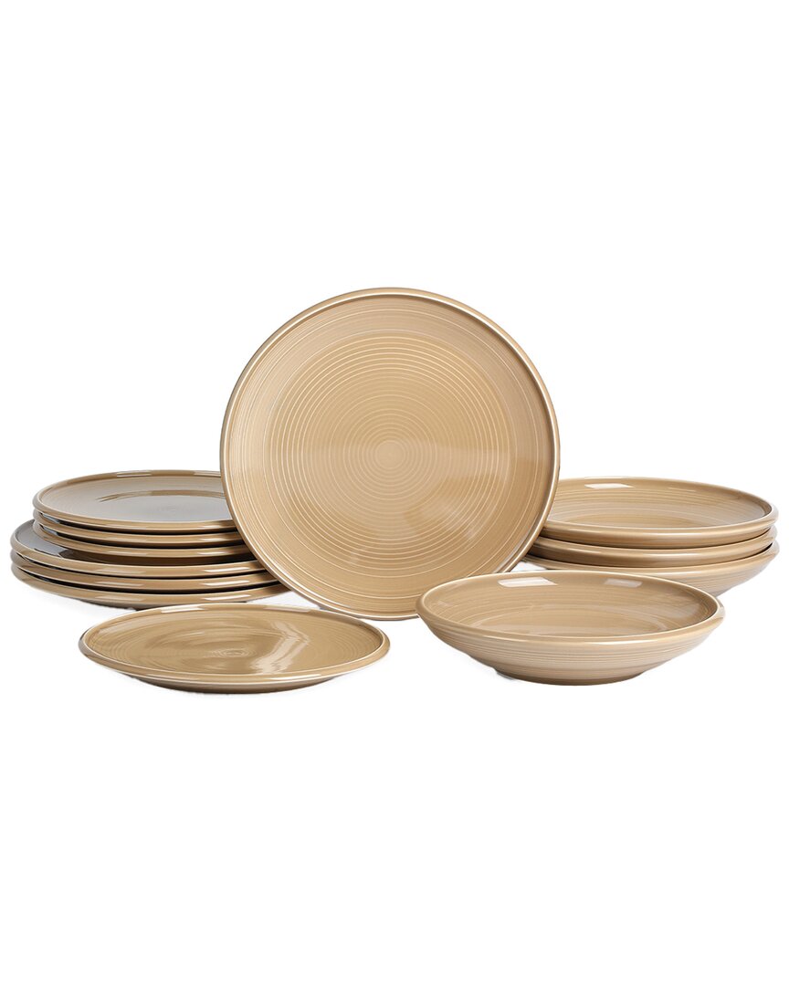 Earth & Clay Harmony 12pc Stoneware Dinnerware Set