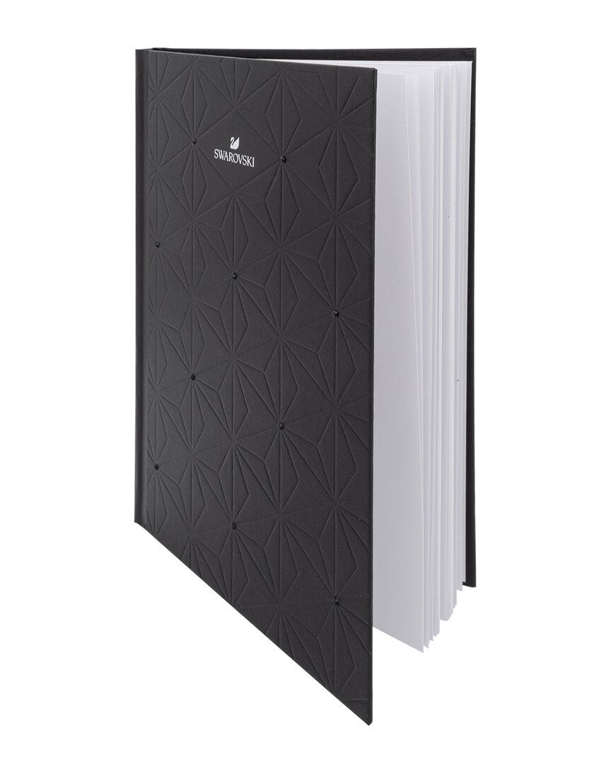Swarovski Crystal Faceted Notebook In Black