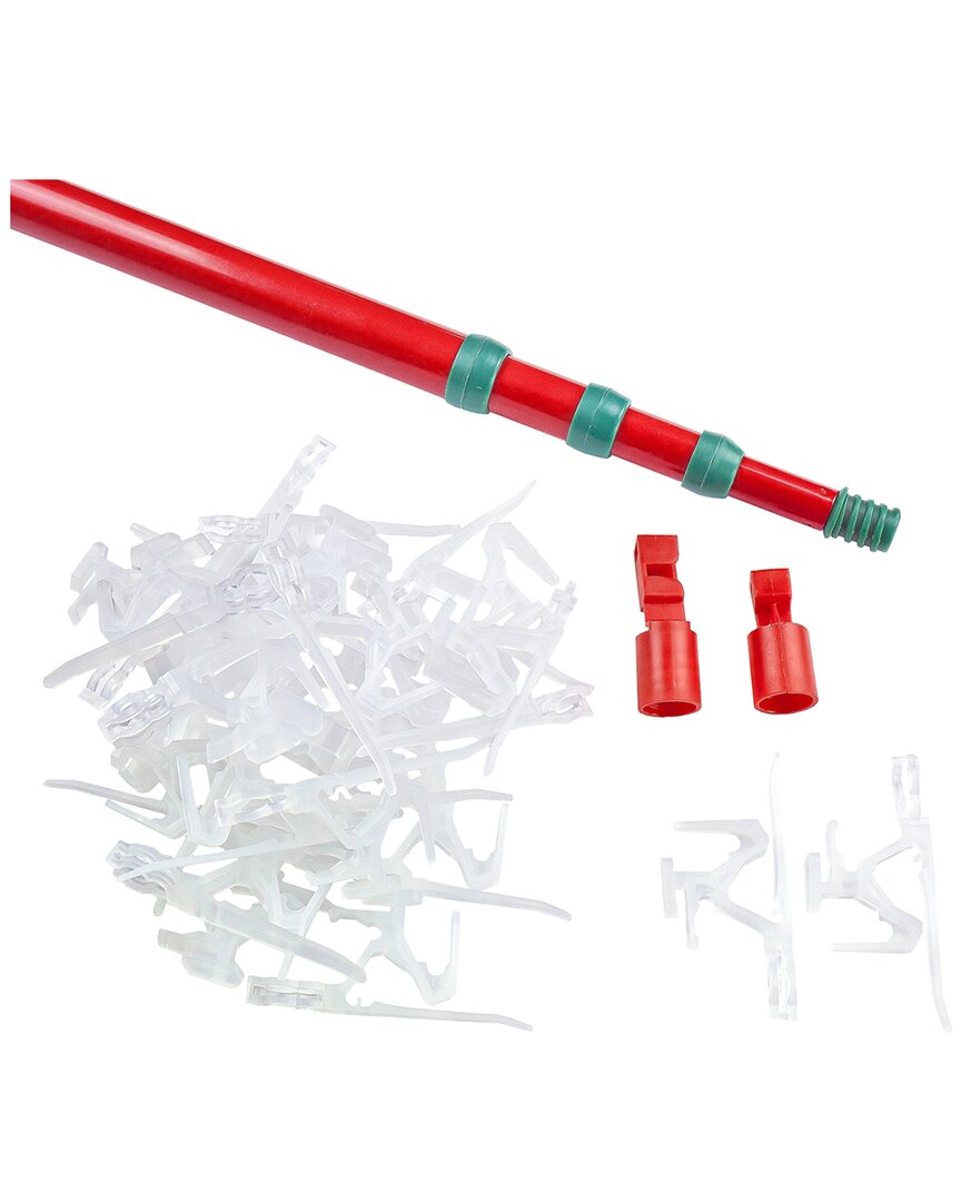Northlight Set Of 25 Ladderless Red & Green Light Hanging Accessories In Red