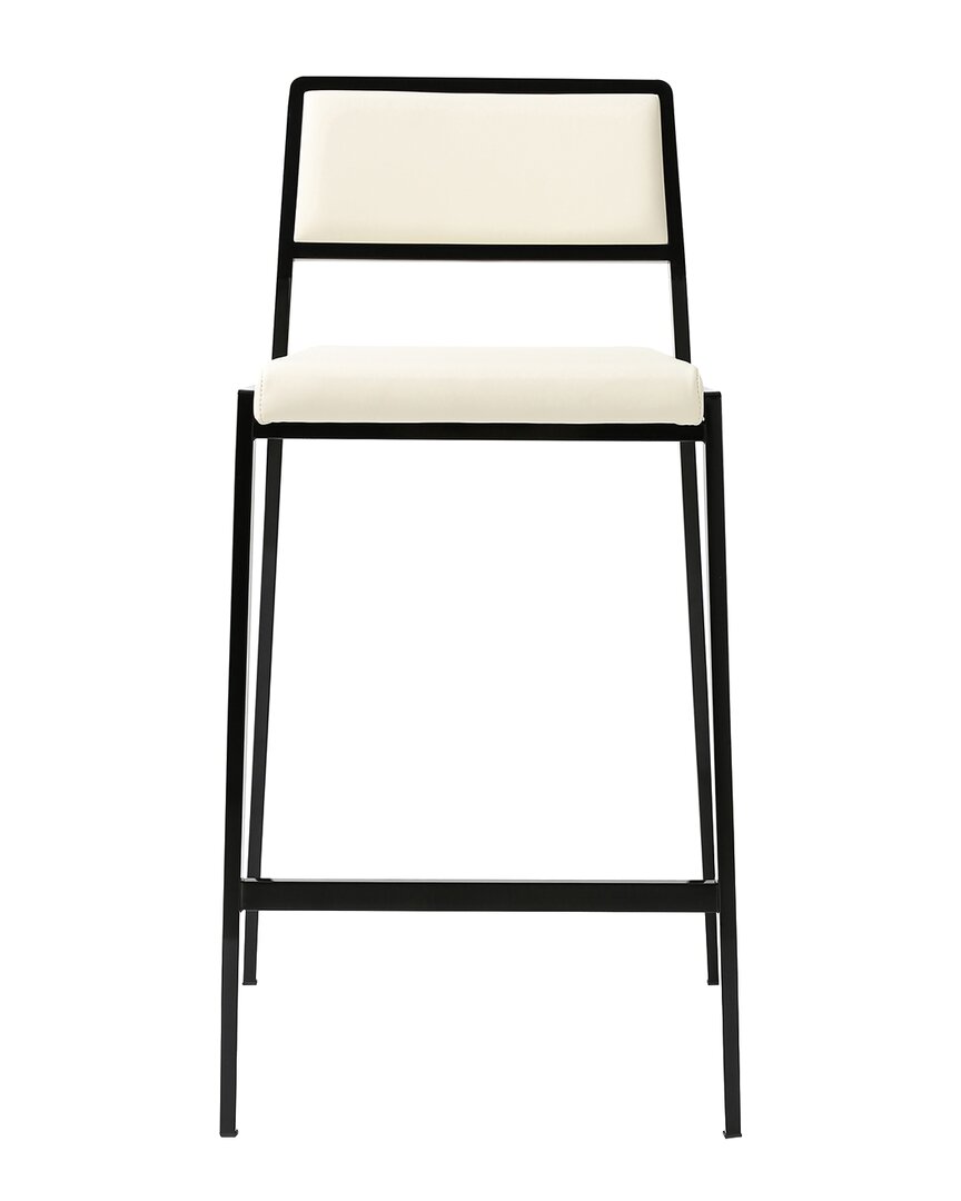 Tov Furniture Gale Performance Vegan Leather Stackable Stool In Cream
