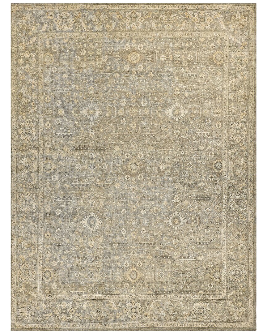 Exquisite Rugs Heirloom Hand-knotted New Zealand Wool Rug In Khaki