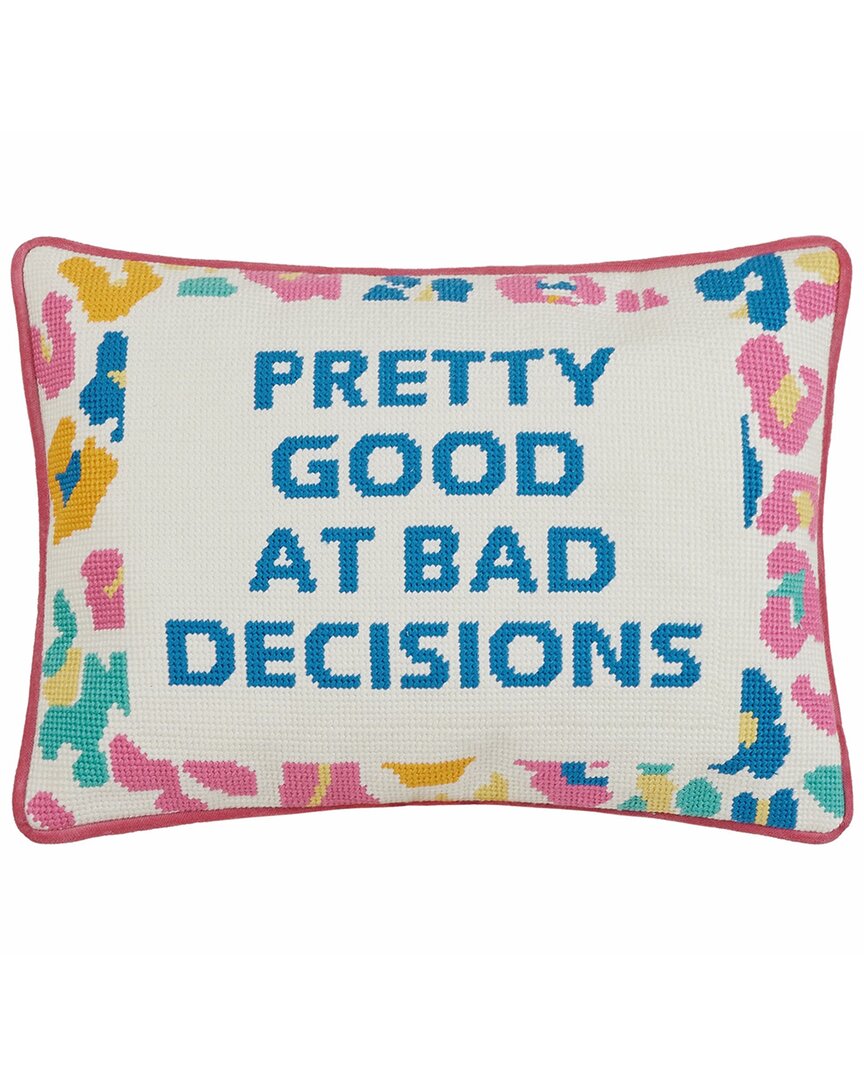 Peking Handicraft Pretty Good Embroidered Needlepoint Pillow