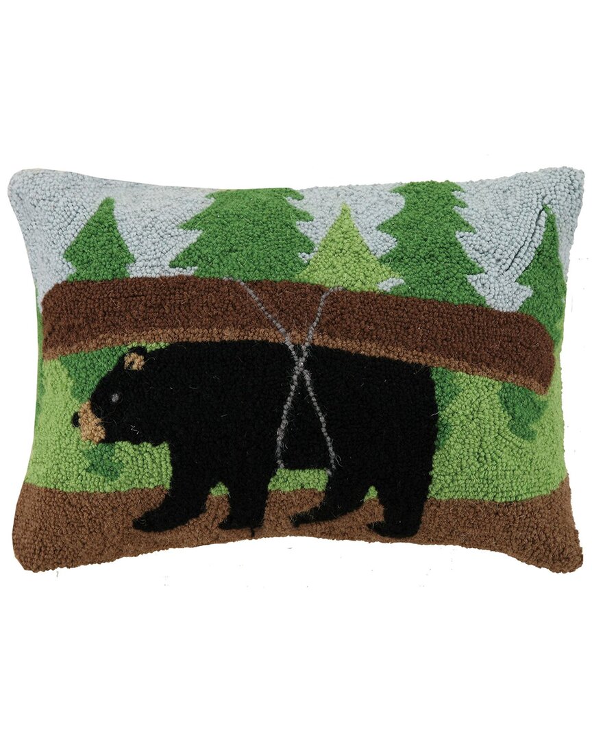 Makers Collective Canoe Bear Wool Hook Pillow