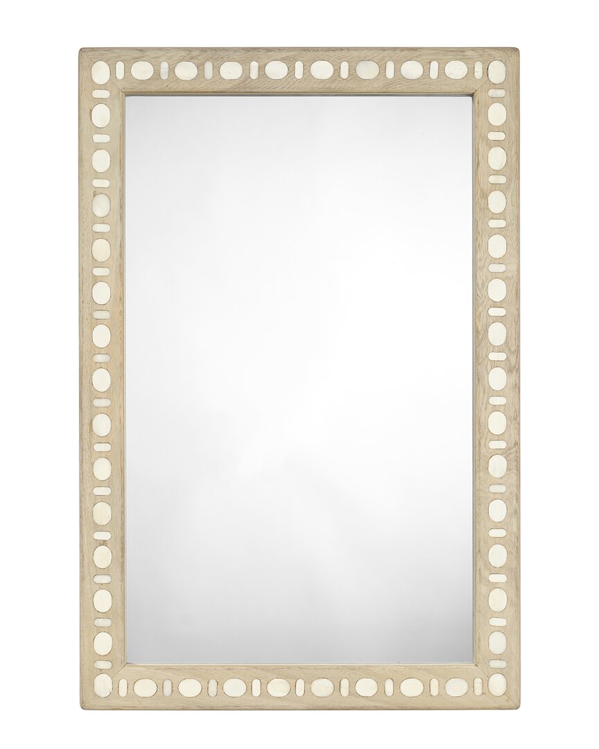 Jamie Young Sama Wood & Bone Inlay Mirror