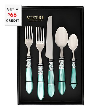 VIETRI Aladdin Brilliant 20pc Flatware Set  with $66 Credit