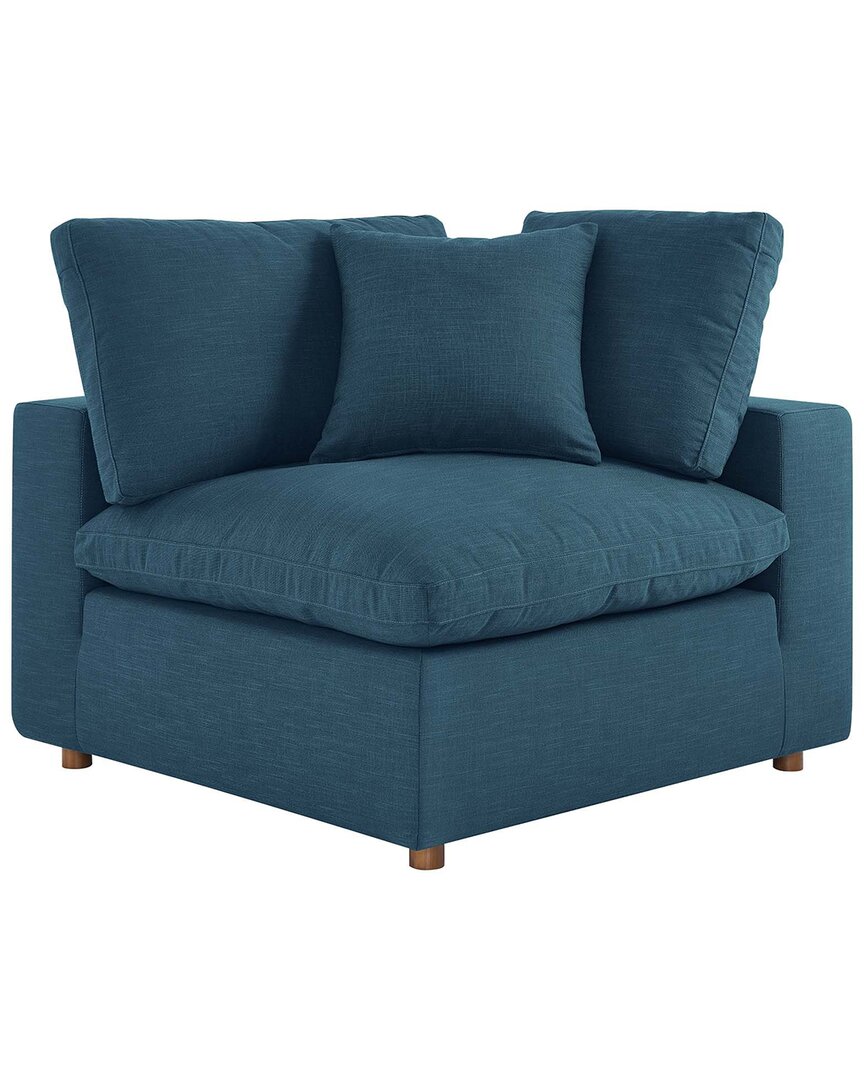 Modway Commix Down Filled Overstuffed Corner Chair In Blue