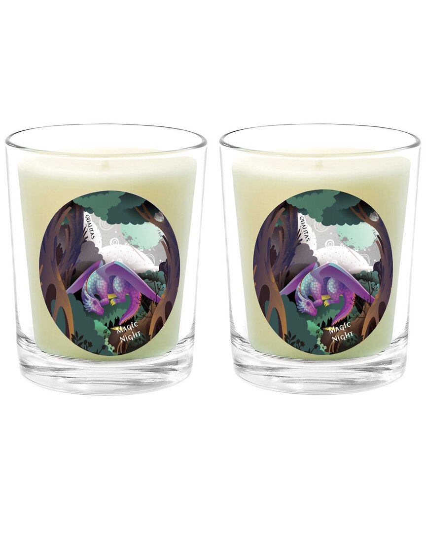 Qualitas Magic Night Two Scented Beeswax Candle Set In White