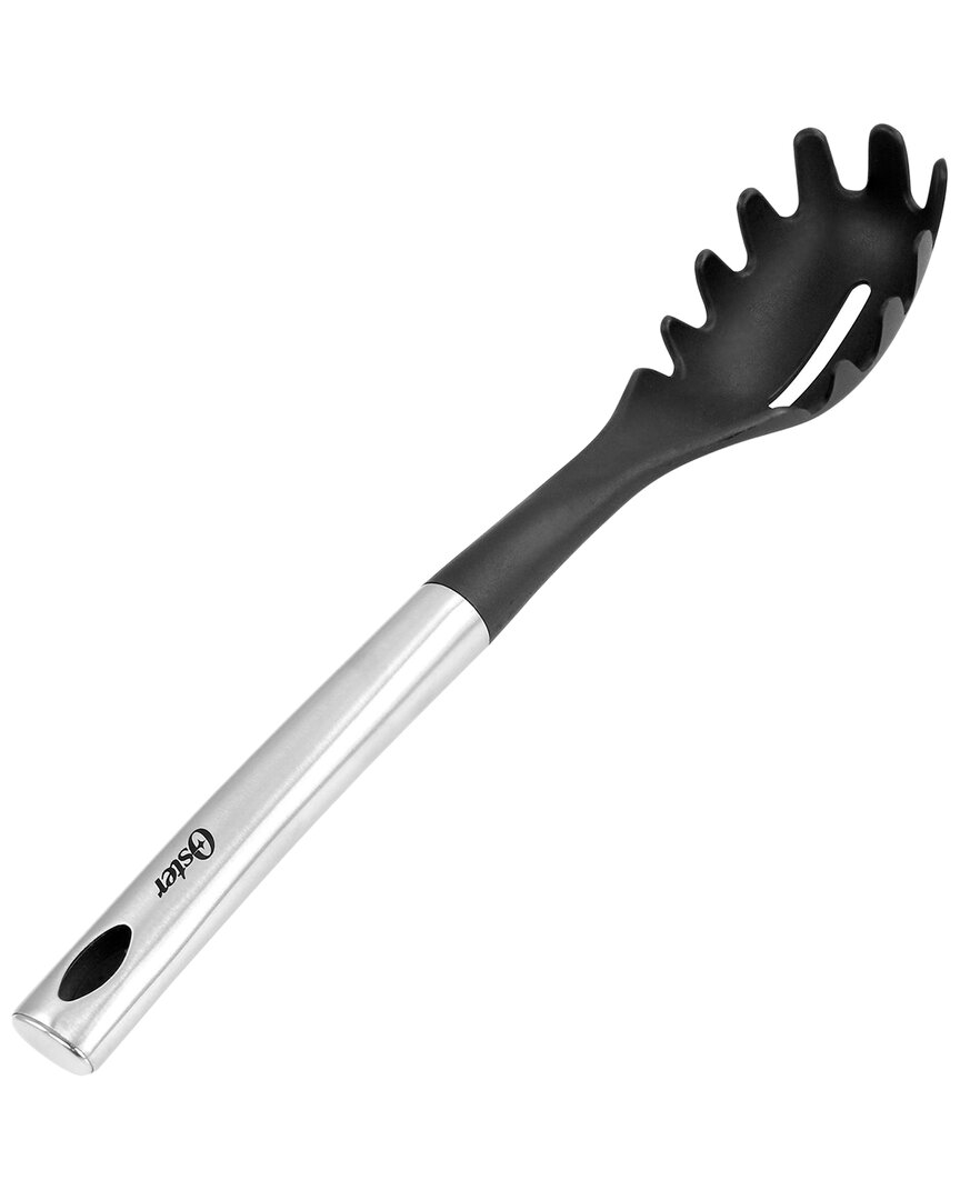 Oster Baldwyn Nylon Pasta Server Kitchen Utensil With Stainless Steel Handle In Silver