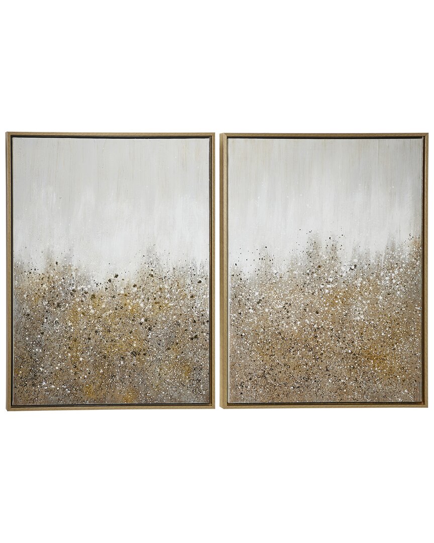 Cosmoliving By Cosmopolitan Polystone Contemporary Abstract Framed Wall Art