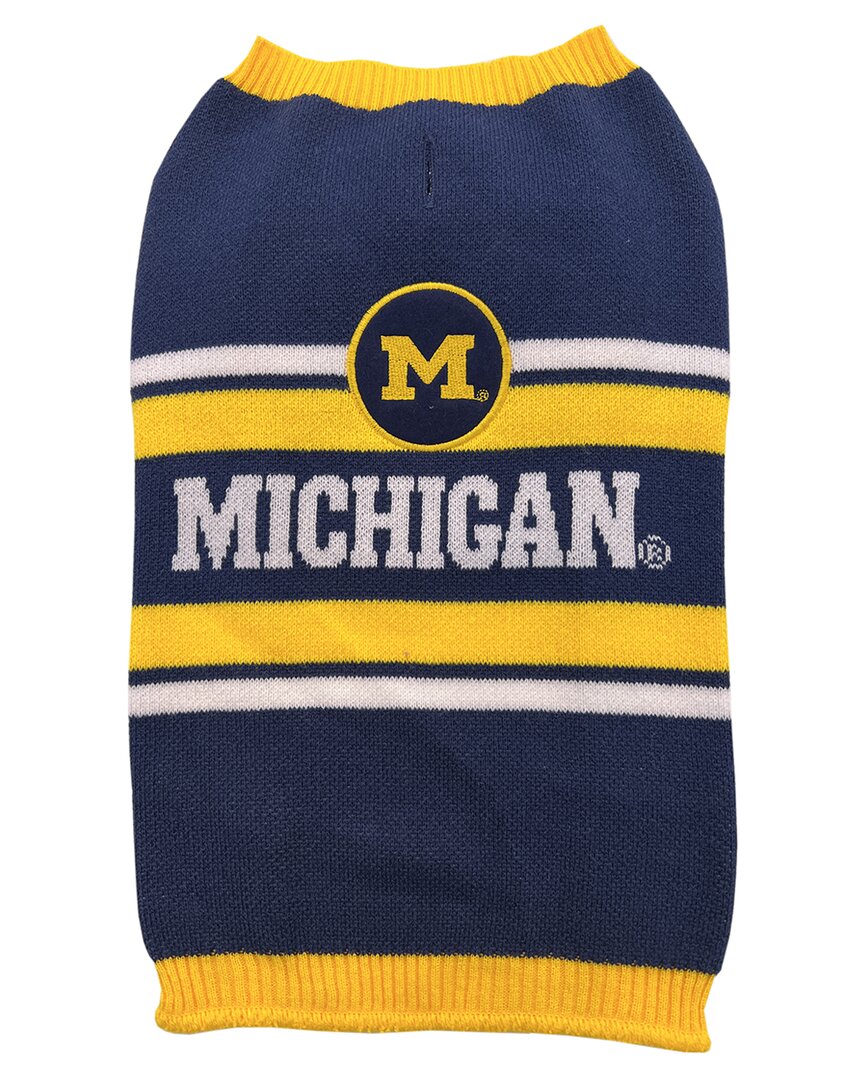 Shop Pets First Ncaa Michigan Pet Sweater In Multicolor
