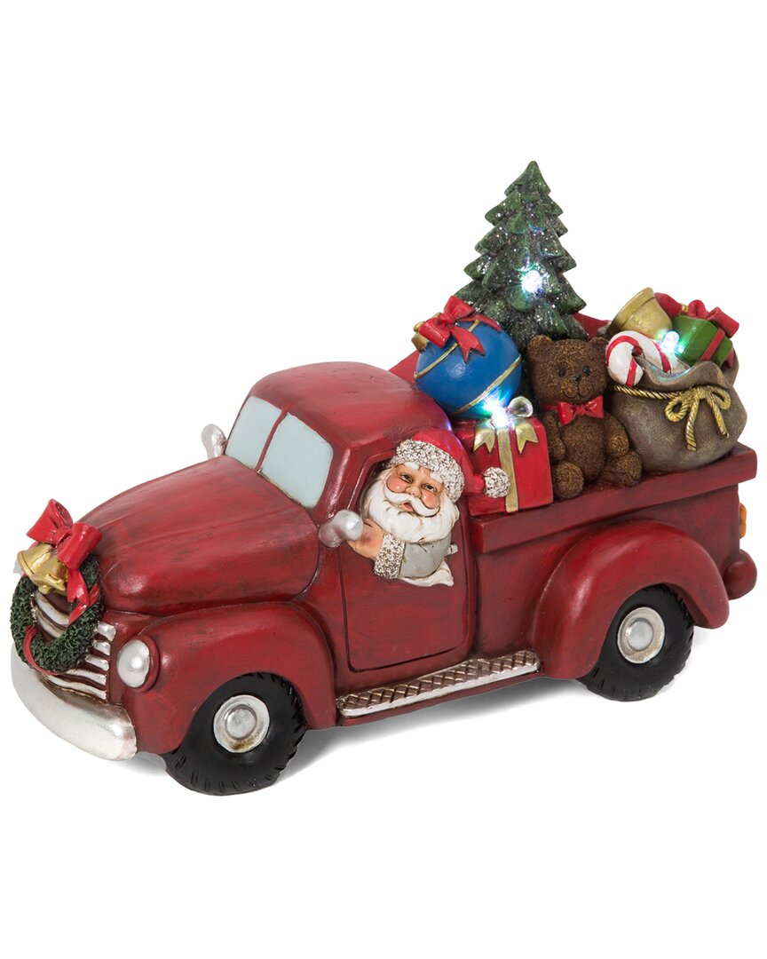 Gerson International Lighted Holiday Truck With Santa And Christmas Gifts