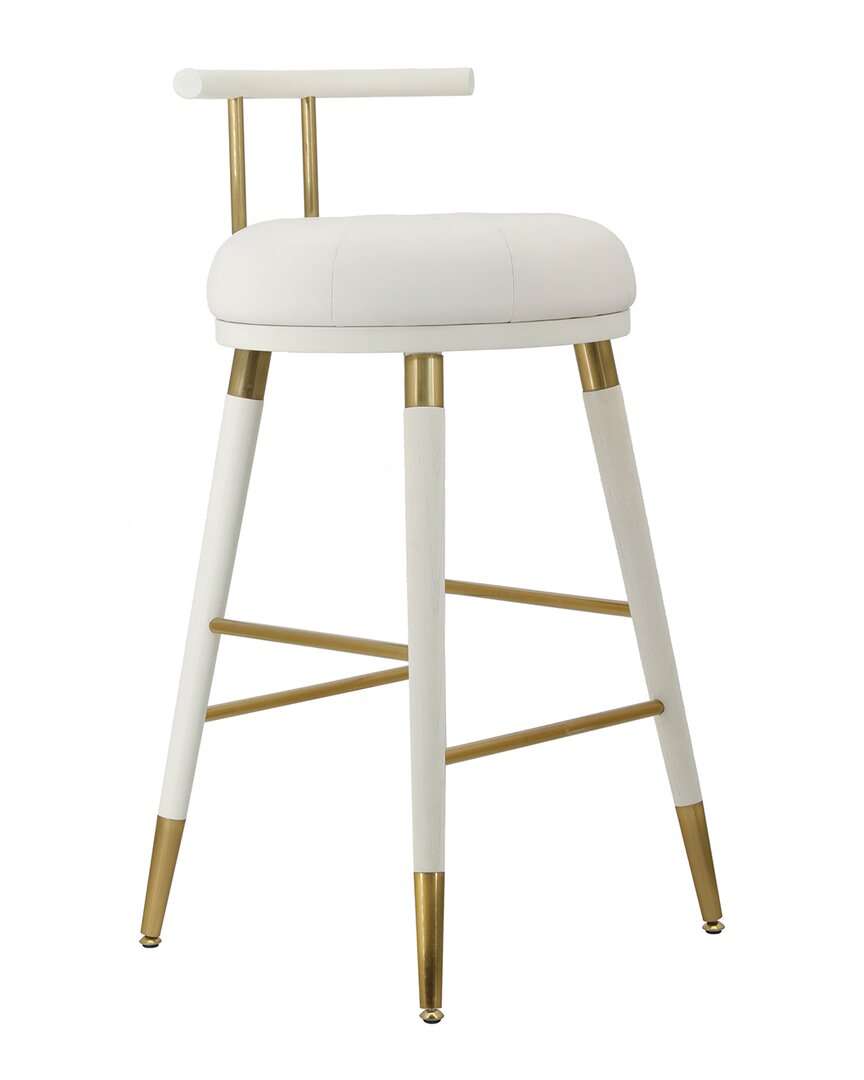 Tov Furniture Juniper White Vegan Leather Barstool