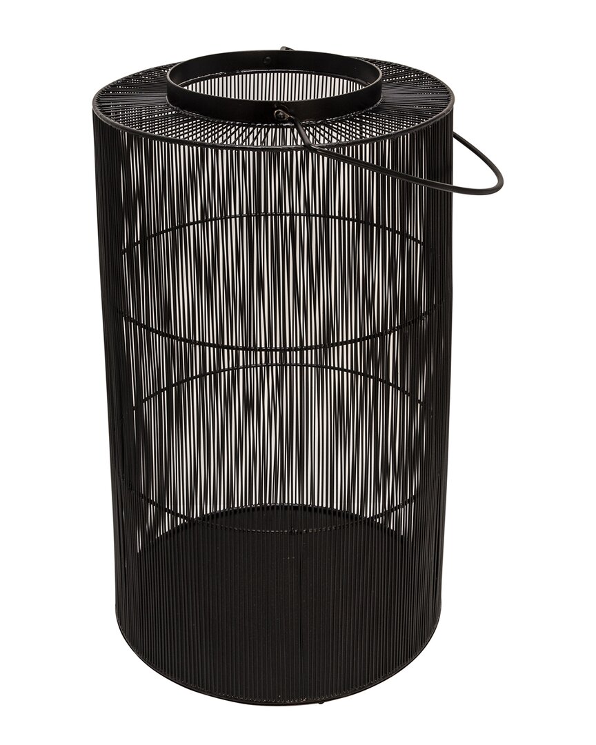 Sagebrook Home Metal Wire Lantern In Black