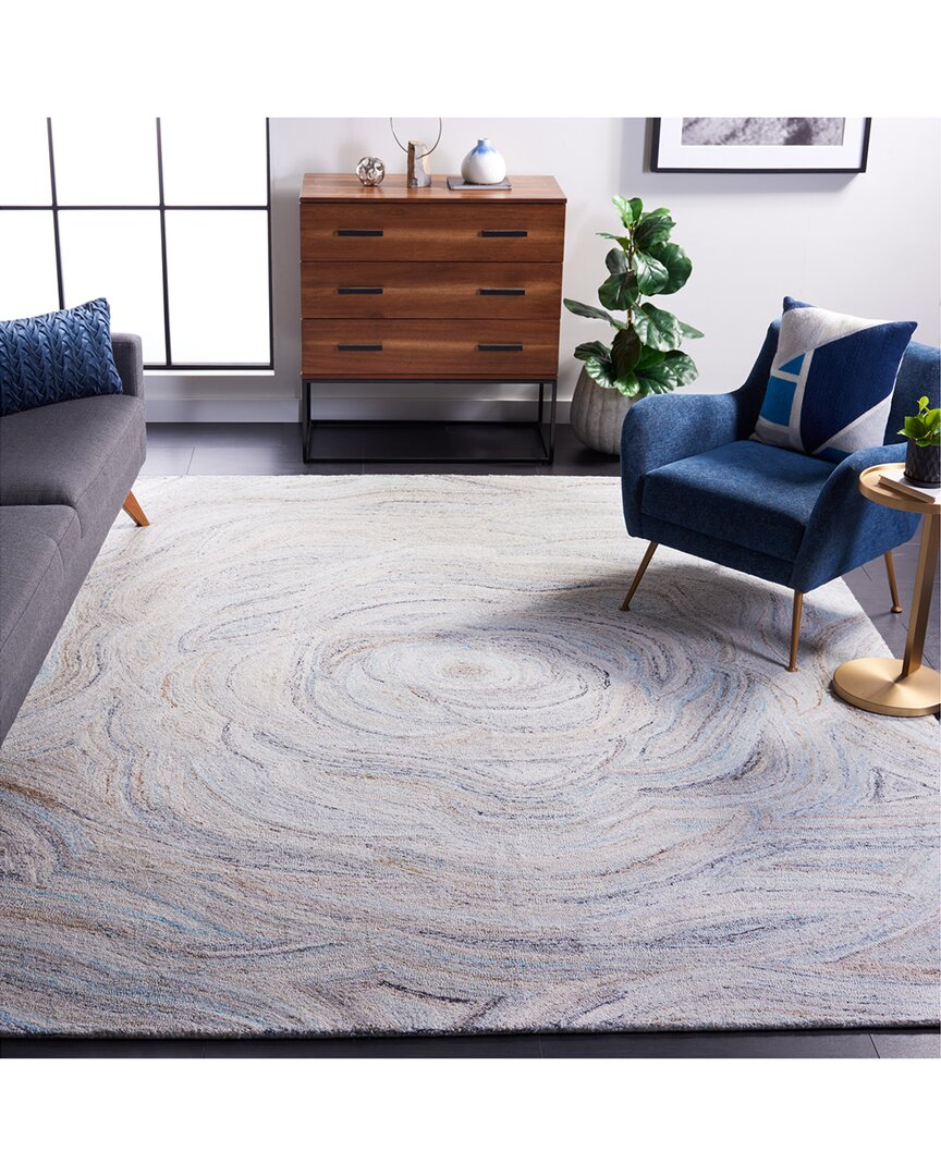 Safavieh Abstract Calmira Hand-tufted Wool-blend Rug In Blue