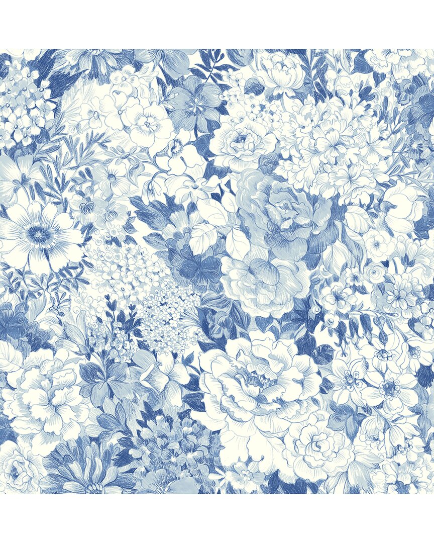 Shop Nuwallpaper Indigo Empress Garden Peel & Stick Wallpaper