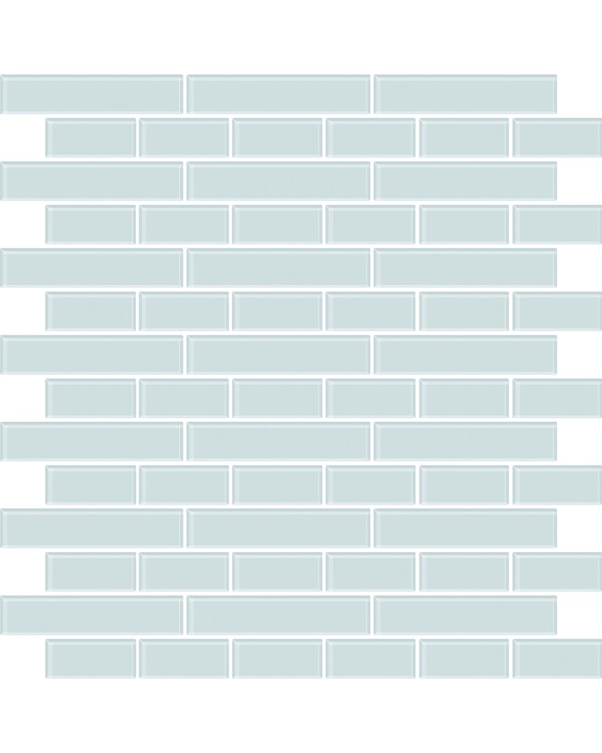 INHOME INHOME SEA GLASS PEEL & STICK BACKSPLASH TILES SET OF 2