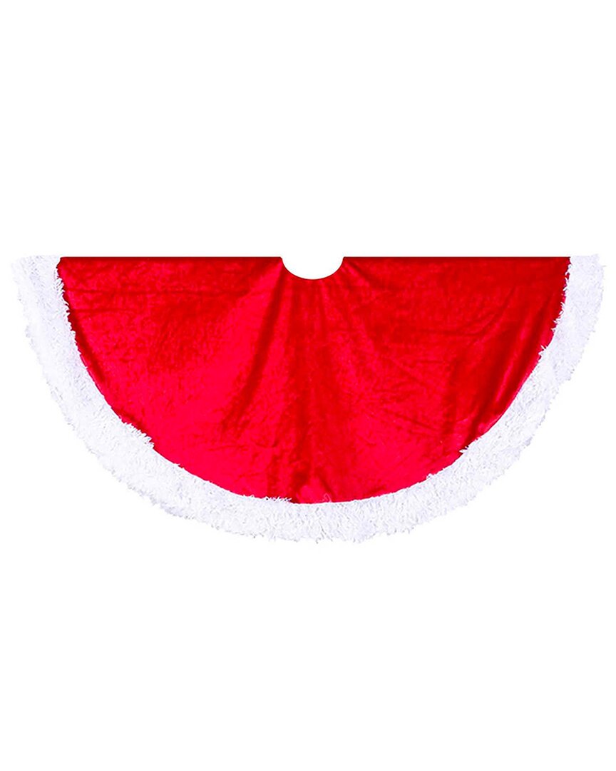 Kurt Adler Tree Skirt In Red
