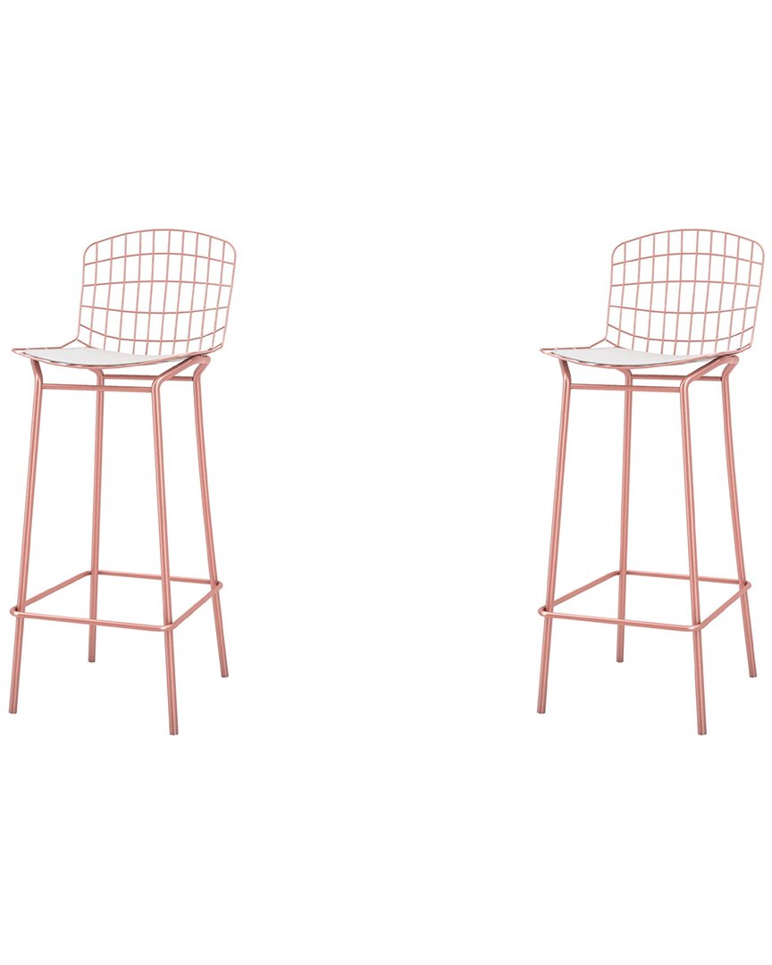 Manhattan Comfort Set Of 2 Madeline Barstools