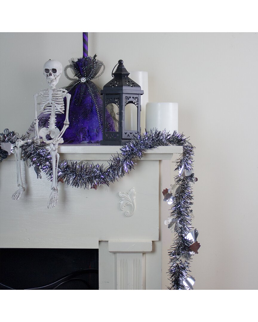 Northlight Ghosts Halloween Tinsel Garland In Black