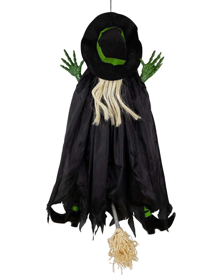 Northlight 4ft Crashed Giant Tree Trunk Witch Hanging Halloween Decoration In Black