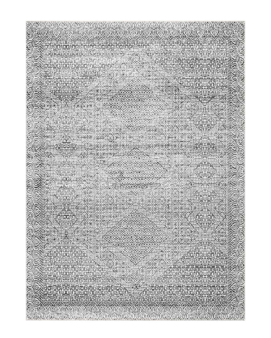 Nuloom Hart Abstract Washable Rug In Grey