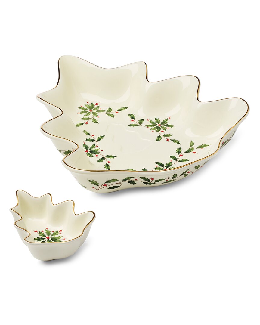 Lenox Holiday Tree Chip & Dip Set In Multi