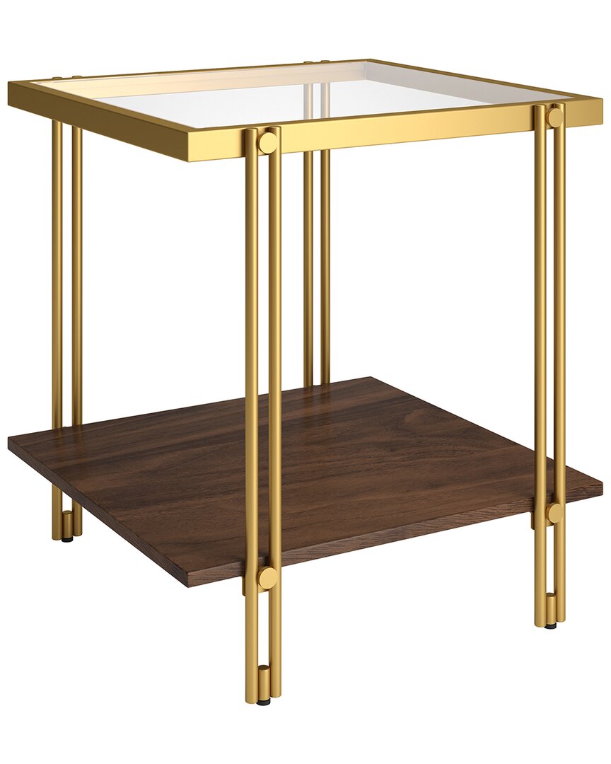Abraham + Ivy Inez Square Side Table In Gold