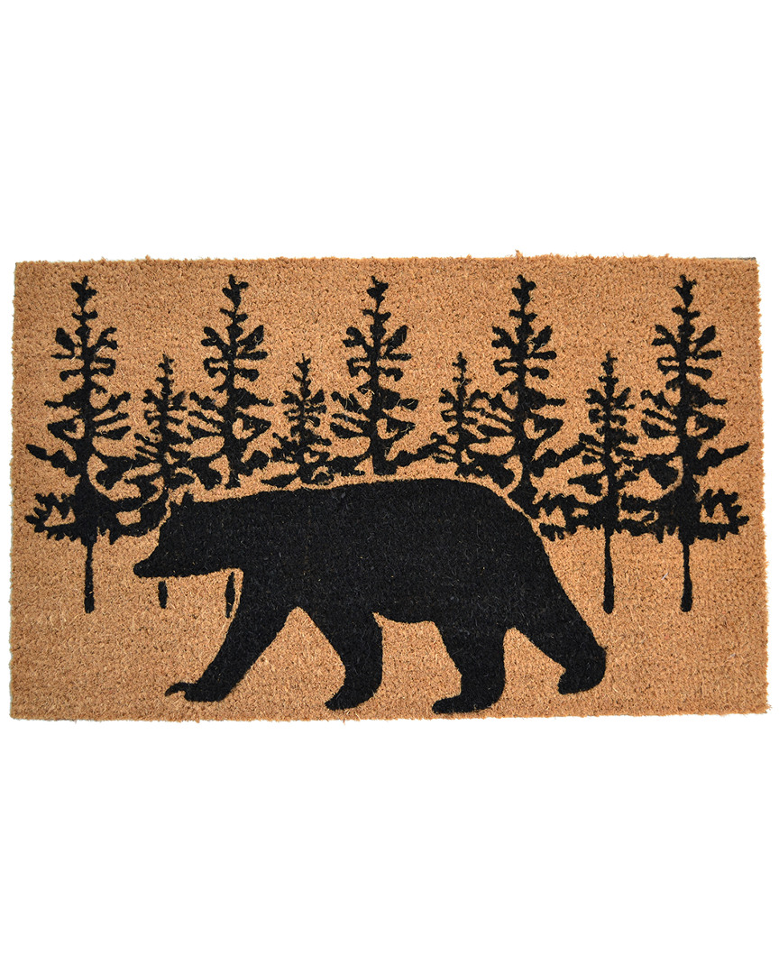Imports Decor Bear Silhouette Doormat In Brown