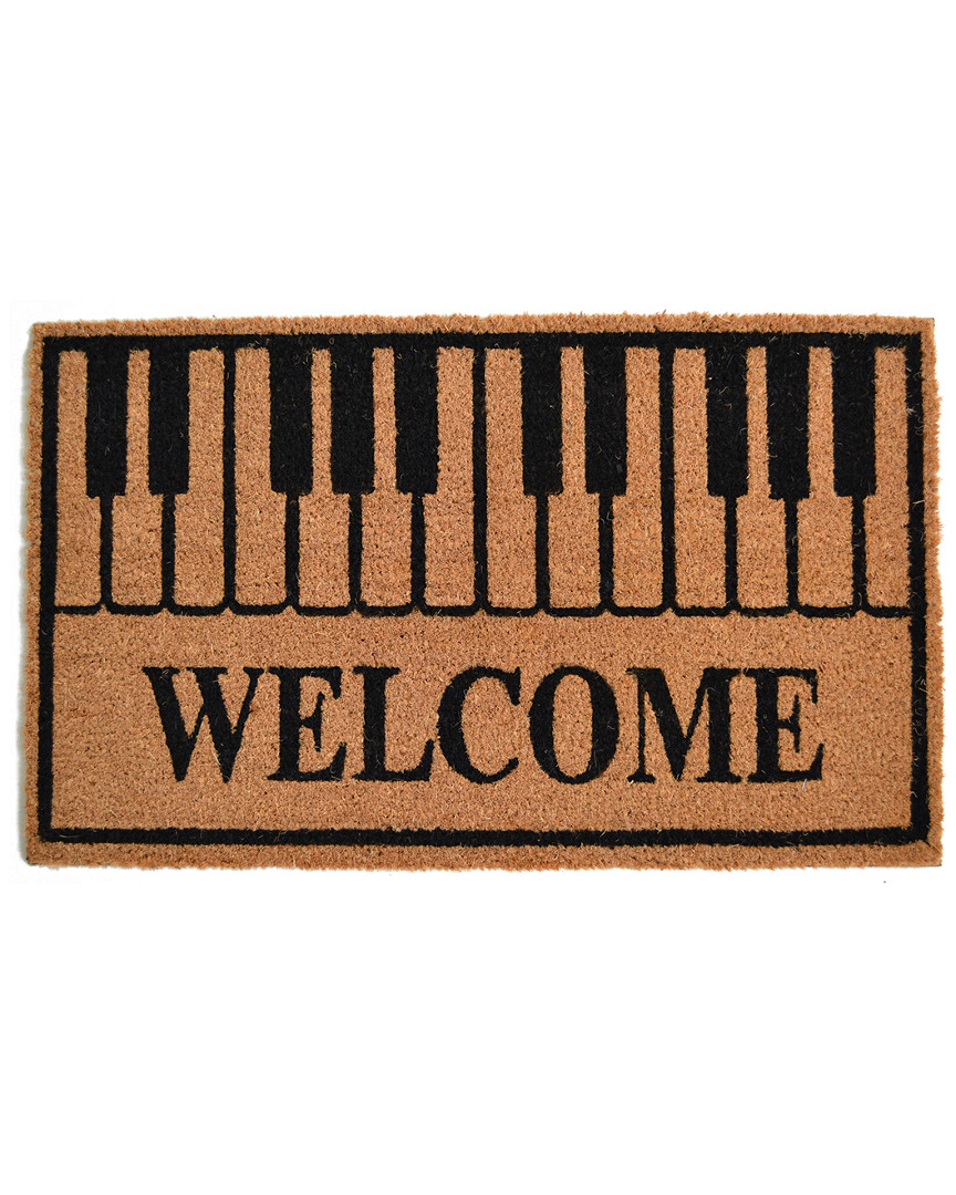 Imports Decor Piano Keys Welcome Doormat In Brown