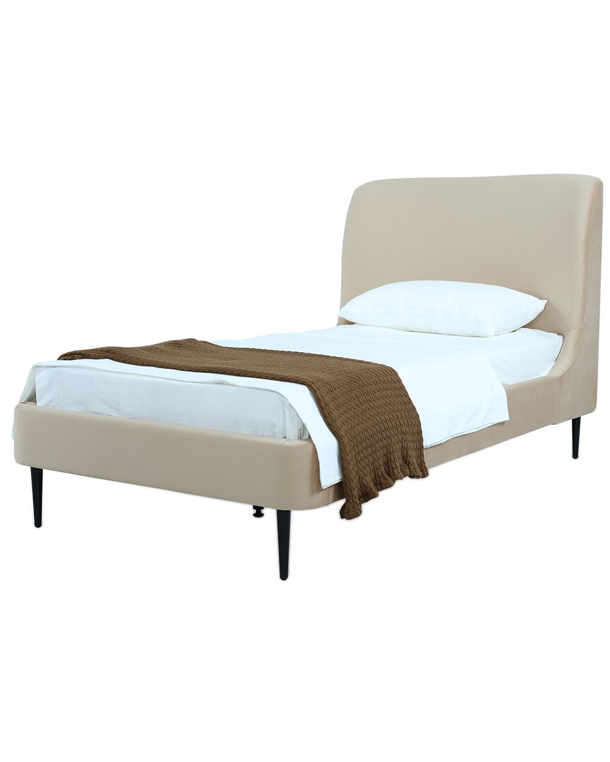 Manhattan Comfort Heather Twin Bed In Brown