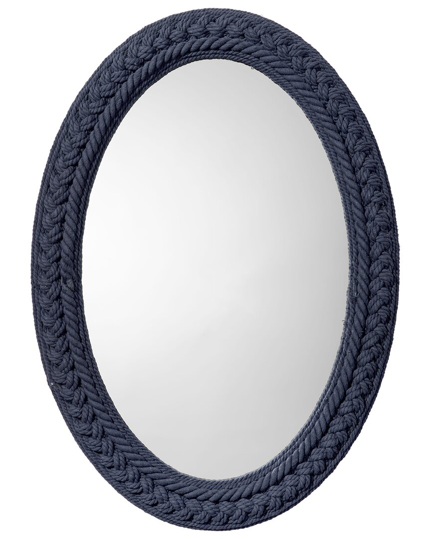 Jamie Young Club Cotton Rope Braided Oval Wall Mirror