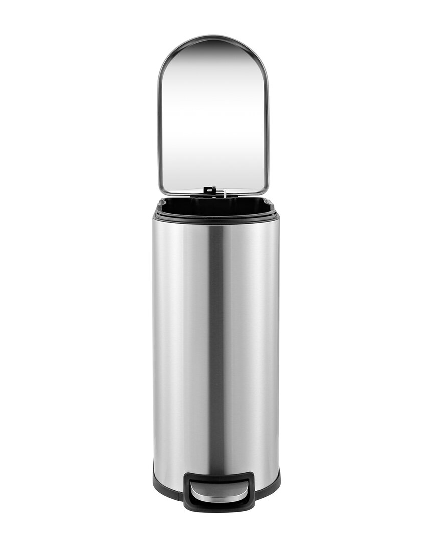 Shop Happimess Chrome Roland Mini 2.6gal Step-open Trash Can In Silver