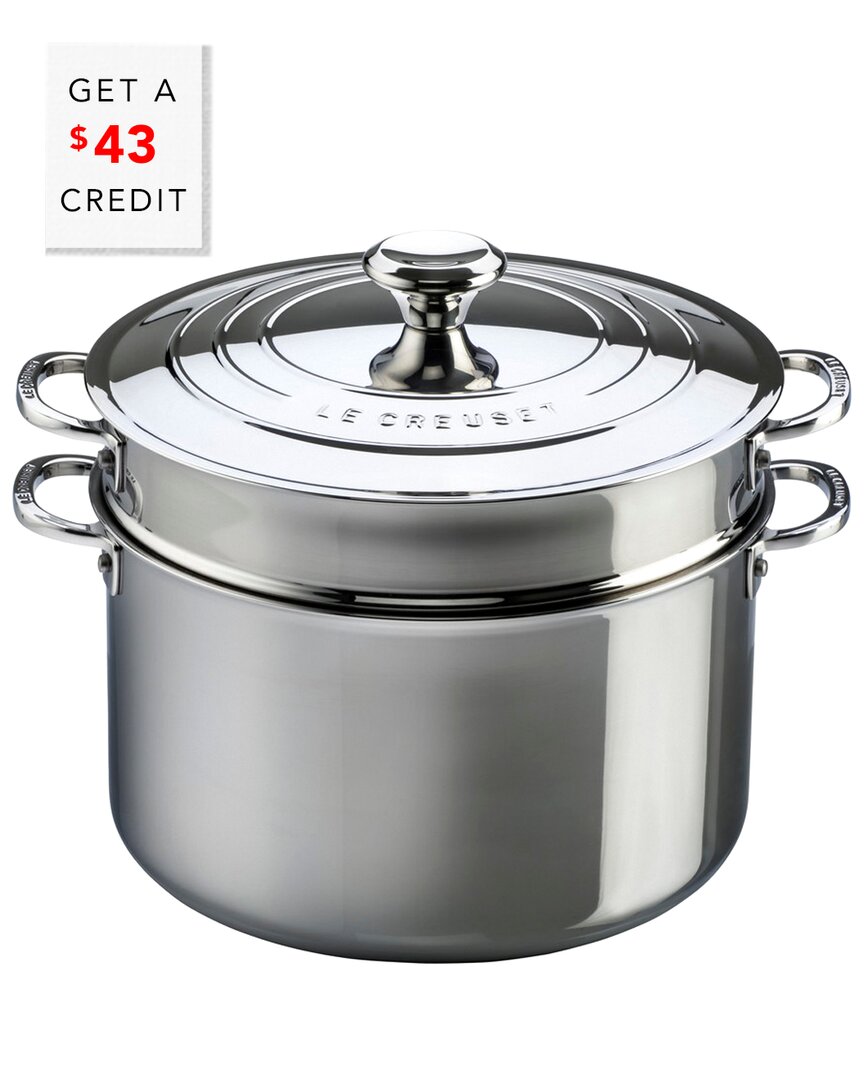 Le Creuset Stainless Steel 9qt Stockpot & Colander With $43 Credit