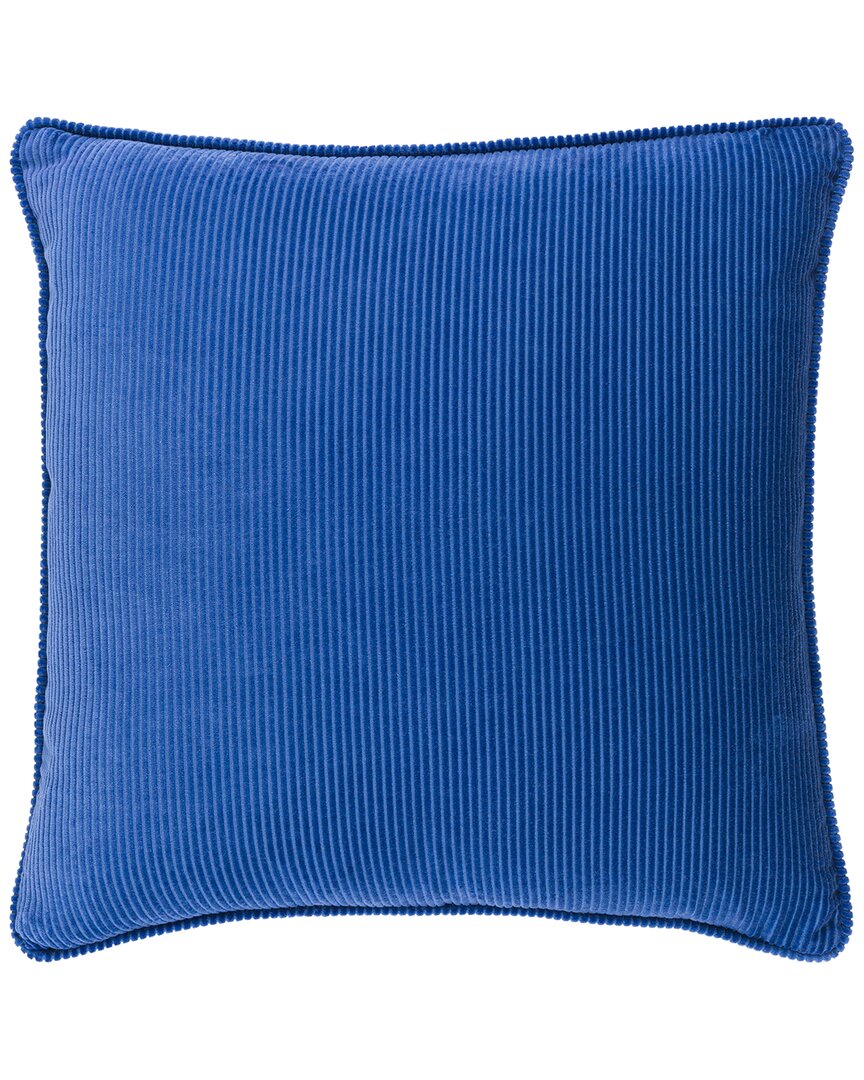 Surya Corduroy Polyester Pillow Kit In Blue