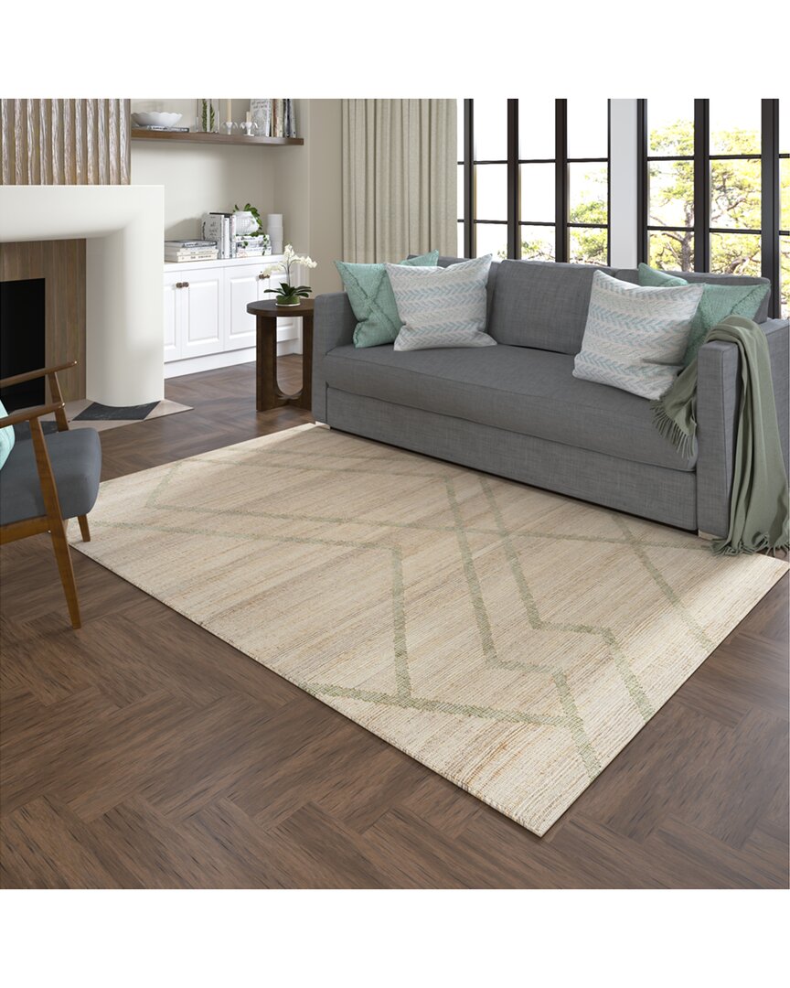 Lr Home Diamond Transitional Abstract Handmade Area Rug In Green