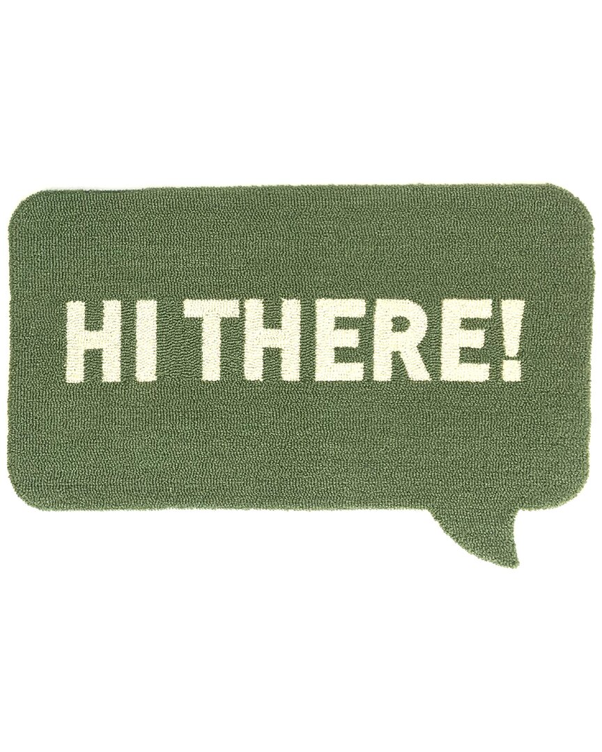 The Rug Market Hi There 30x48 Doormat In Green