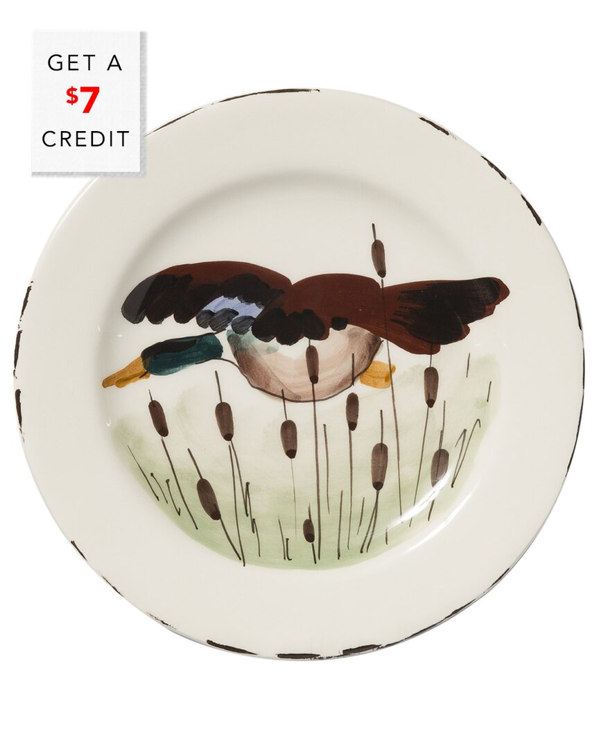 Vietri Wildlife Mallard Salad Plate With $7 Credit