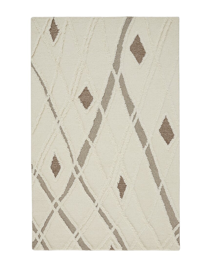 Shop Verlaine Elika Moroccan Wool Tufted Accent Rug In Ivory