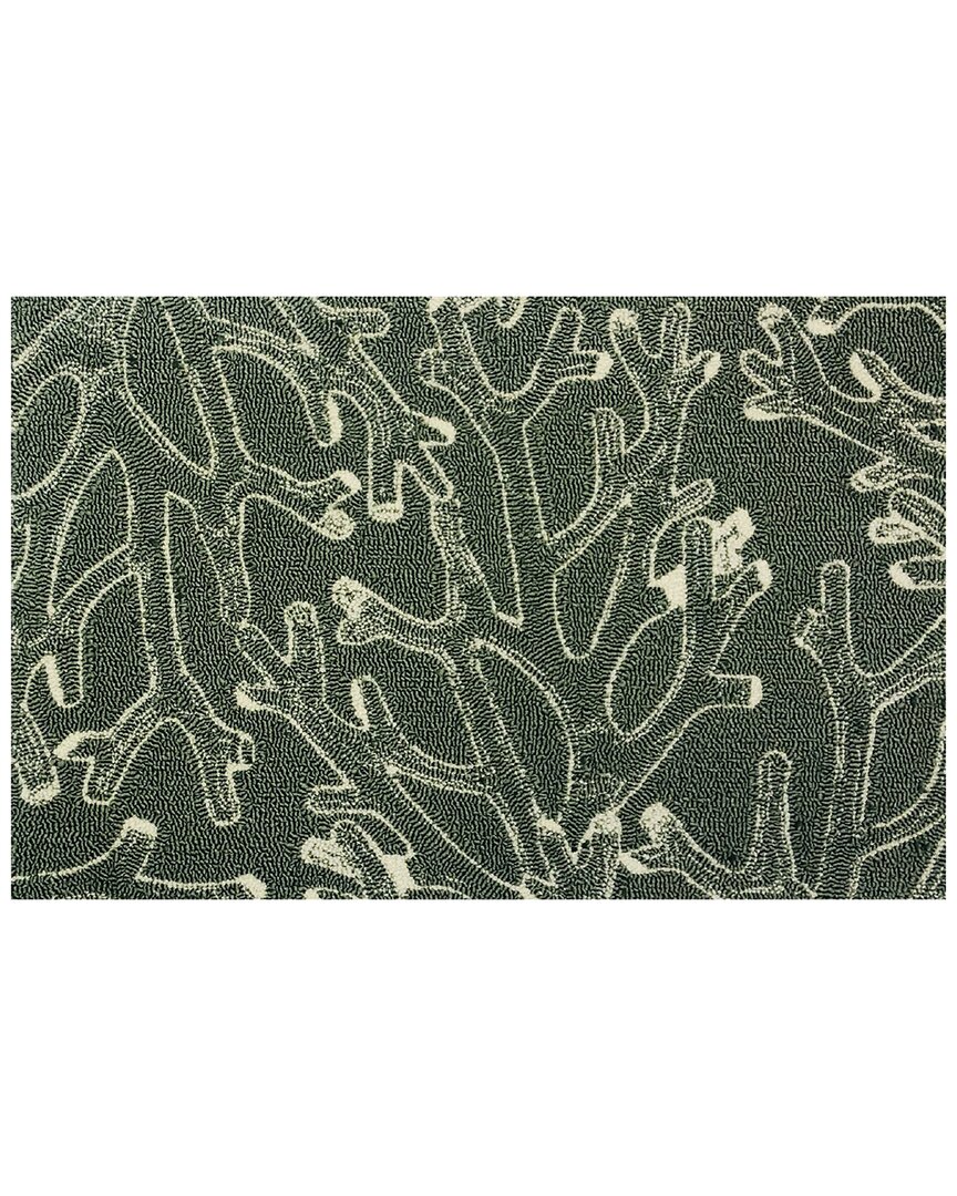 The Rug Market Coral X-ray 30x48in Doormat In Aqua