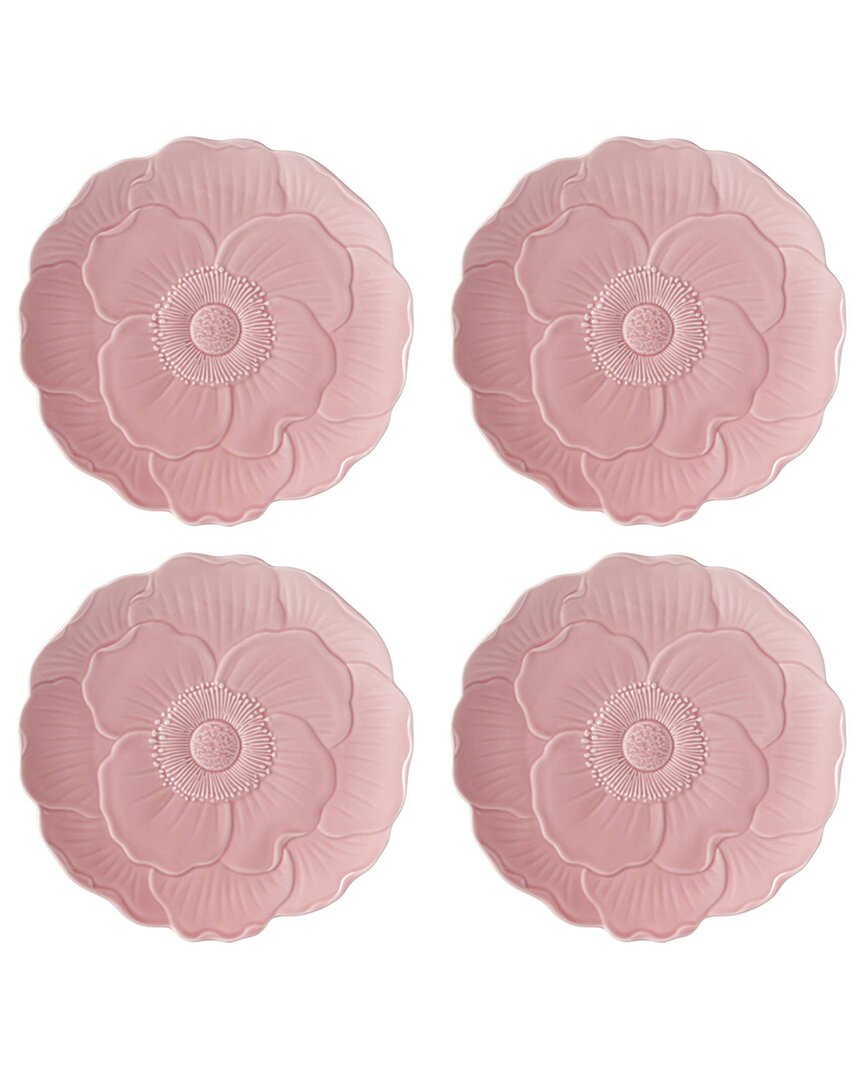 Lenox Set Of 4 Butterfly Meadow Floral Accent Plates