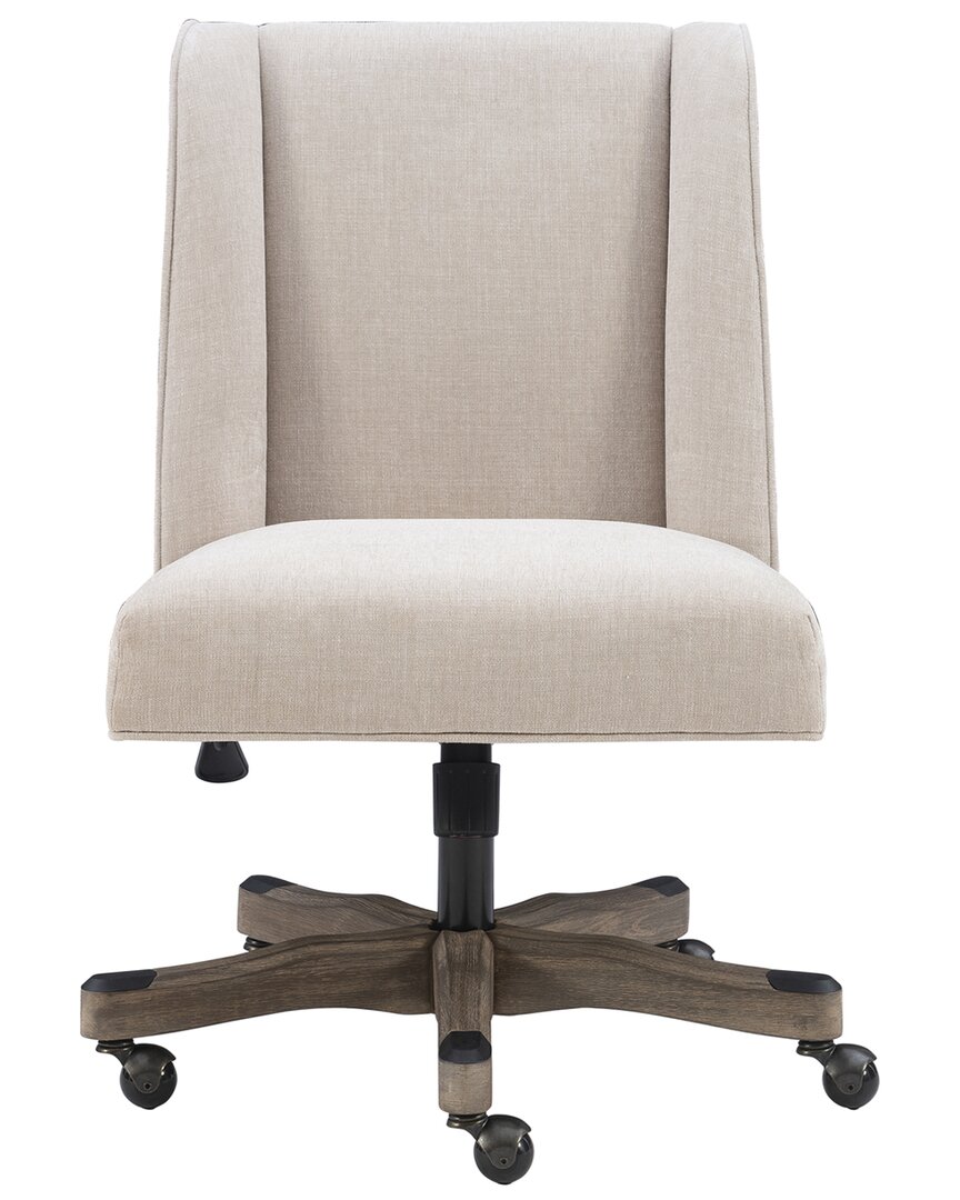 Linon Furniture Linon Draper Upholstered Swivel Office Chair