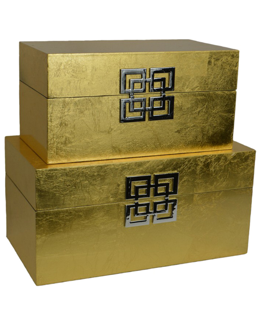 G.t. Direct Corporation Gt Direct Set Of 2 Gold Jewelry Box