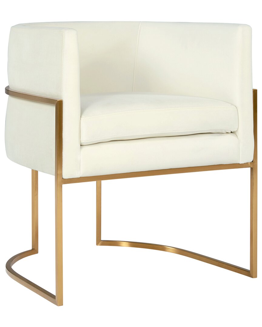 Tov Furniture Giselle Velvet Dining Chair In White