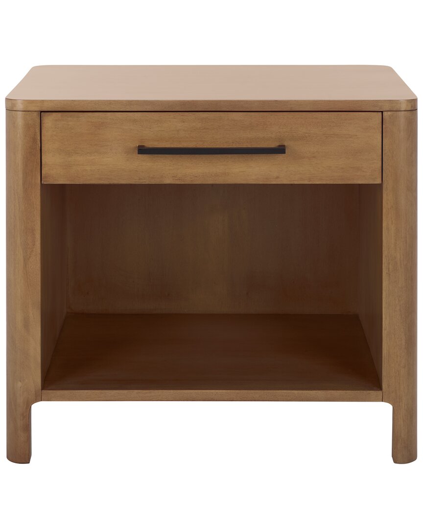 Safavieh Couture Abbiava 1 Drawer Wood Nightstand In Brown
