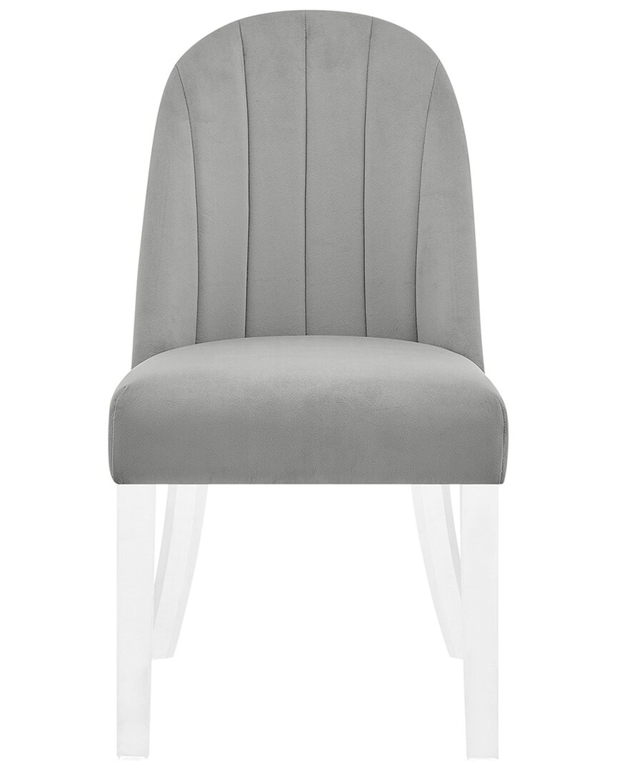 Chic Home Design Set Of 2 Grey Mullen Dining Chairs