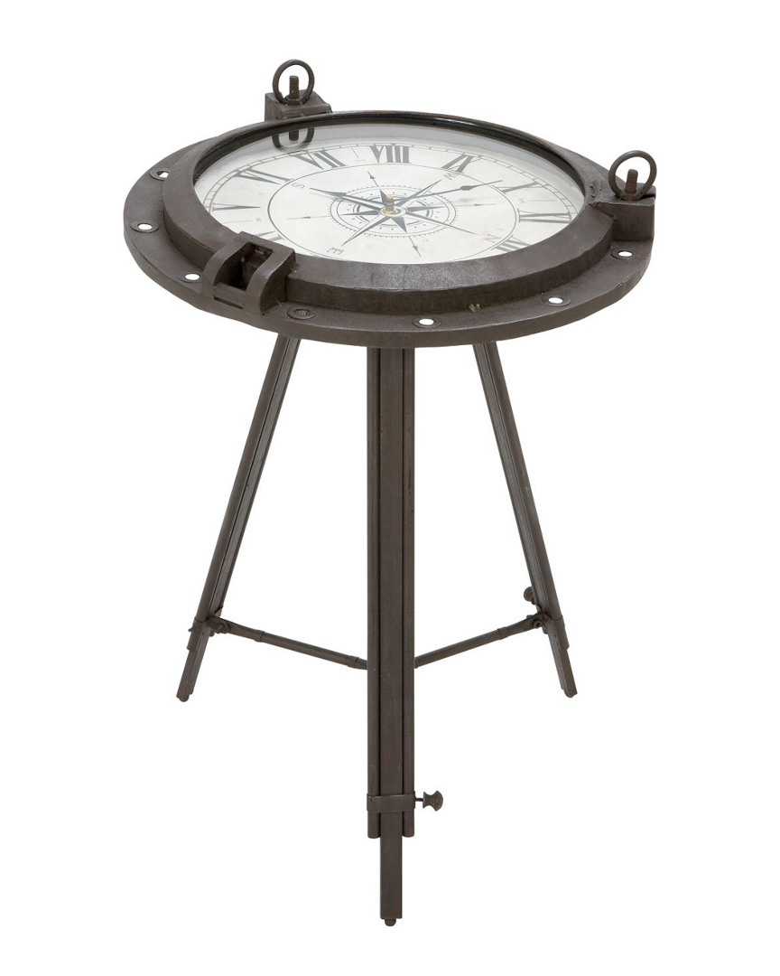 Peyton Lane Metal Clock Table