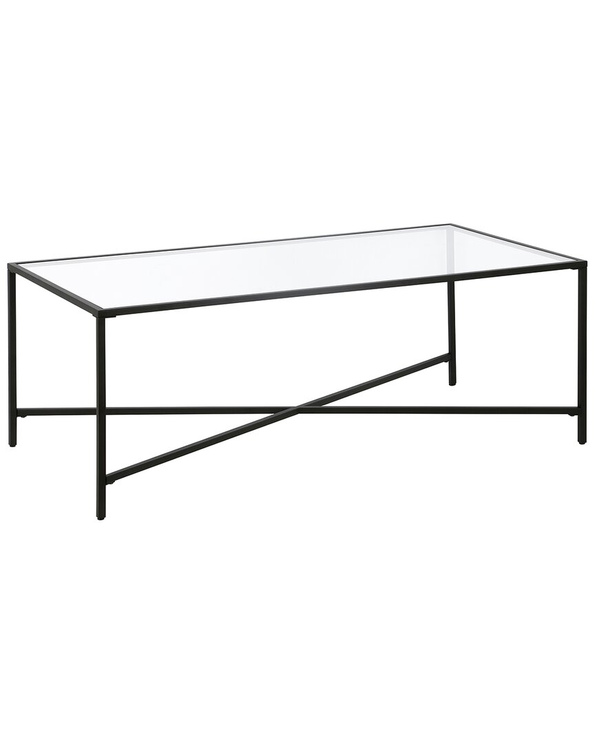 Abraham + Ivy Henley Blackened Bronze Coffee Table With Glass Top
