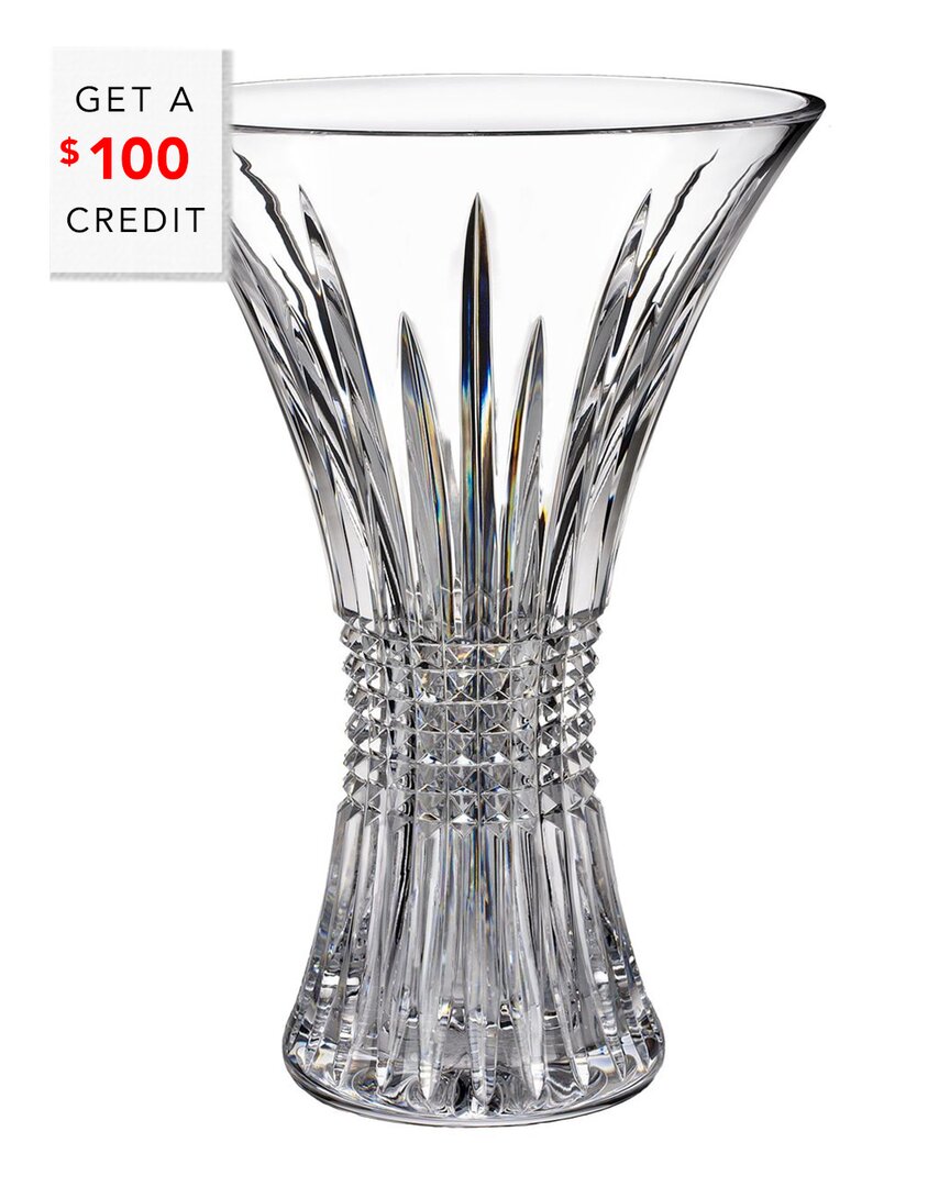 Waterford Lismore Diamond 14in Vase With $85 Credit