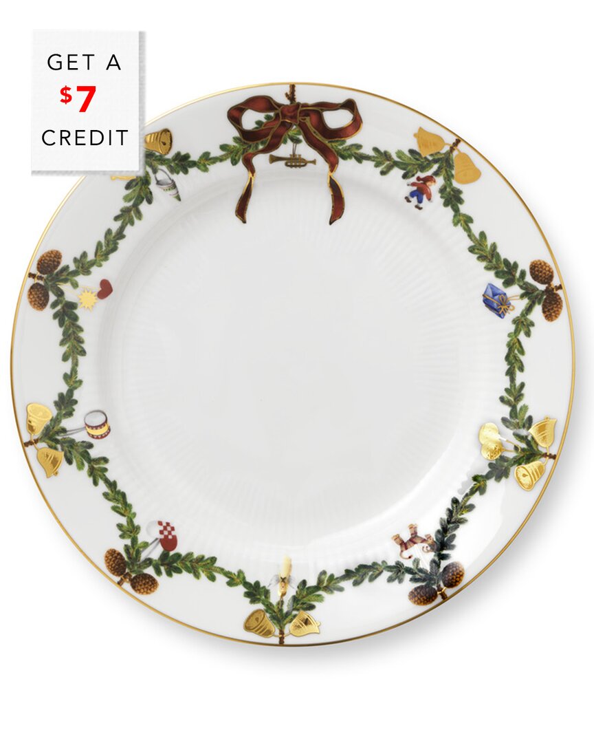 Royal Copenhagen Star Fluted Christmas Dinner Plate With $9 Credit