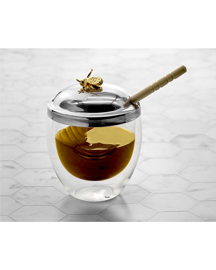 Godinger Apple Double Wall Honey Jar
